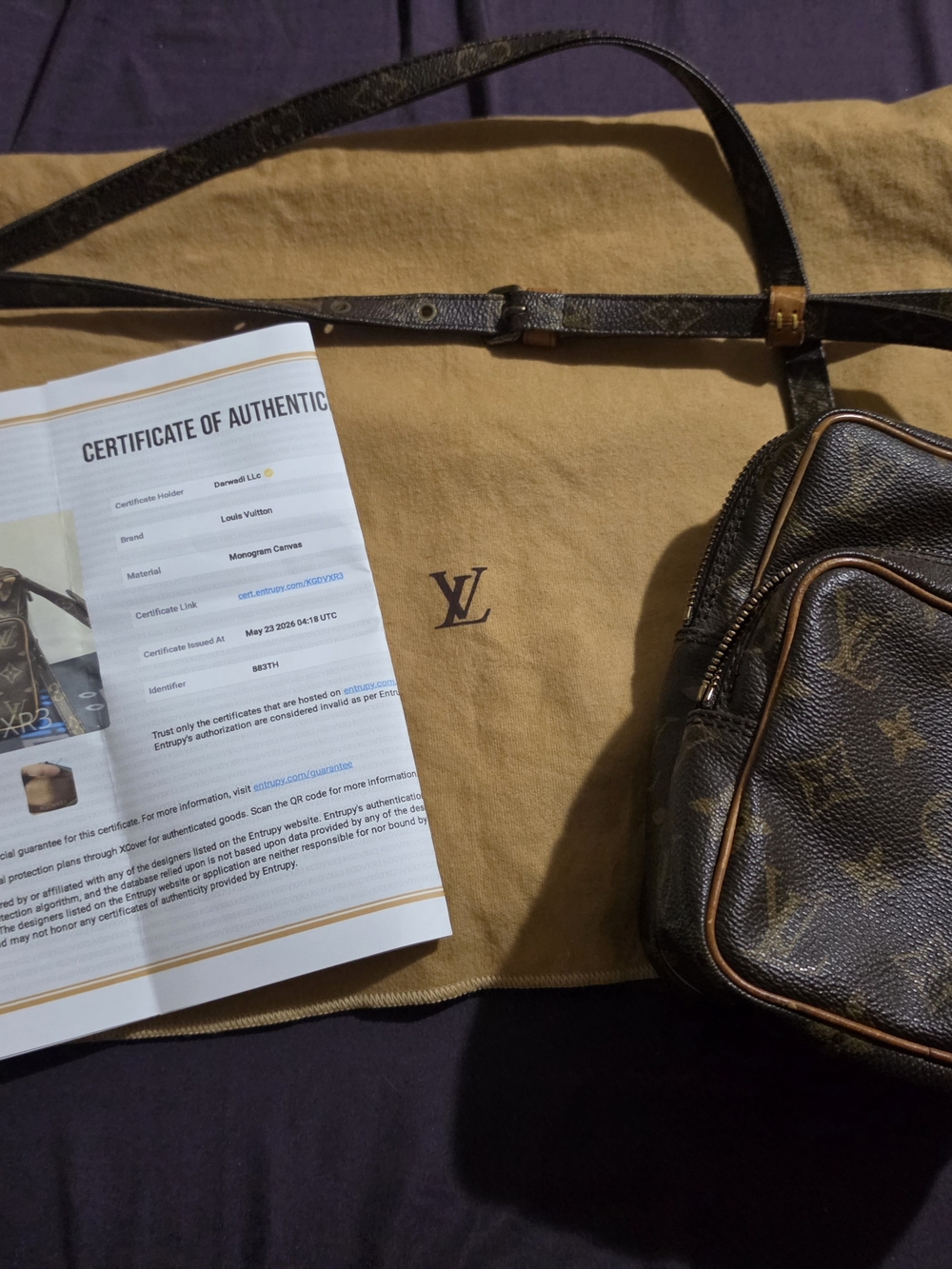 Louis Vuitton Monogram Canvas Mini Amazon Crossbody Bag with COA and dust bag